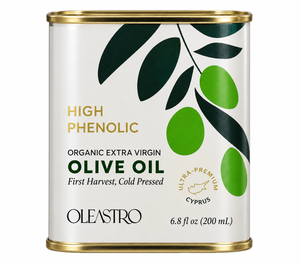 OLEASTRO Organic Extra Virgin Olive Oil, Early-Harvest Koroneiki, High Polyphenol Content, Cold Extracted, 6.8 fl oz (200 mL)