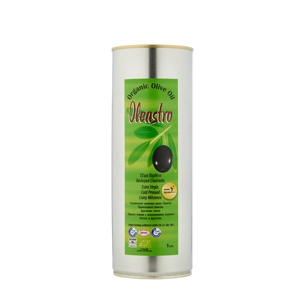 1Lt Tin Can OF EXTRA VIRGIN ORGANIC OLIVE OIL - KIVEMA